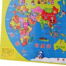 Early Learning Geography 35 Pieces Wooden Jigsaw World Map Puzzles Game Set