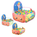 Cartoon Yellow Quickly Pop up Play Tent Playpen Sea Ball Pit with Basketball Hoop Children Outdoor Toys