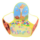 Cartoon Yellow Quickly Pop up Play Tent Playpen Sea Ball Pit with Basketball Hoop Children Outdoor Toys