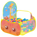 Cartoon Yellow Quickly Pop up Play Tent Playpen Sea Ball Pit with Basketball Hoop Children Outdoor Toys