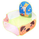 Cartoon Yellow Quickly Pop up Play Tent Playpen Sea Ball Pit with Basketball Hoop Children Outdoor Toys