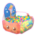 Cartoon Pink Quickly Pop up Play Tent Playpen Sea Ball Pit with Basketball Hoop Children Outdoor Toys