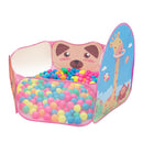 Cartoon Pink Quickly Pop up Play Tent Playpen Sea Ball Pit with Basketball Hoop Children Outdoor Toys