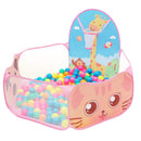 Cartoon Pink Quickly Pop up Play Tent Playpen Sea Ball Pit with Basketball Hoop Children Outdoor Toys