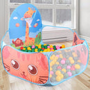 Cartoon Blue Quickly Pop up Play Tent Playpen Sea Ball Pit with Basketball Hoop Children Outdoor Toys