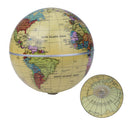 14cm Solar Powered Self Rotating World Globe Earth Map Geography Atlas Toys