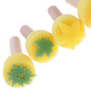 Thanksgiving Christmas Gifts Children Painting Tools DIY Handmade Sponge Stamper Seals Water Oil Paint Brush 6 Pieces/Set