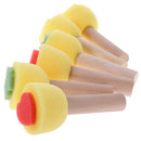 Thanksgiving Christmas Gifts Children Painting Tools DIY Handmade Sponge Stamper Seals Water Oil Paint Brush 6 Pieces/Set