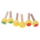 Thanksgiving Christmas Gifts Children Painting Tools DIY Handmade Sponge Stamper Seals Water Oil Paint Brush 6 Pieces/Set