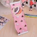 Cute Nut Pattern Pencil Case Bag Pen Case Leather Zipper Makeup Cosmetic Pouch Stationary School Supplies