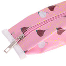 Cute Nut Pattern Pencil Case Bag Pen Case Leather Zipper Makeup Cosmetic Pouch Stationary School Supplies