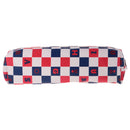 Assorted Pattern PU Leather Print Plaid Zip Pencil Holder Case Box Cosmetic Pouch Bag Student Kids Gift Accessory