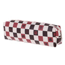 Assorted Pattern PU Leather Print Plaid Zip Pencil Holder Case Box Cosmetic Pouch Bag Student Kids Gift Accessory