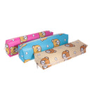 Assorted Pattern Print Carton Bear Leather Zip Plaid Pen Pencil Case Bag Make-Up Purse Pouch School Supply