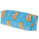 Assorted Pattern Print Carton Bear Leather Zip Plaid Pen Pencil Case Bag Make-Up Purse Pouch School Supply