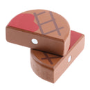 Pretend Role Play Food Meat Beef Steak Wooden Magnetic Connected Kids Toys