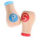 2pcs Pretend Role Play Salt & Pepper Powder Jars Wooden Kids Children Toy