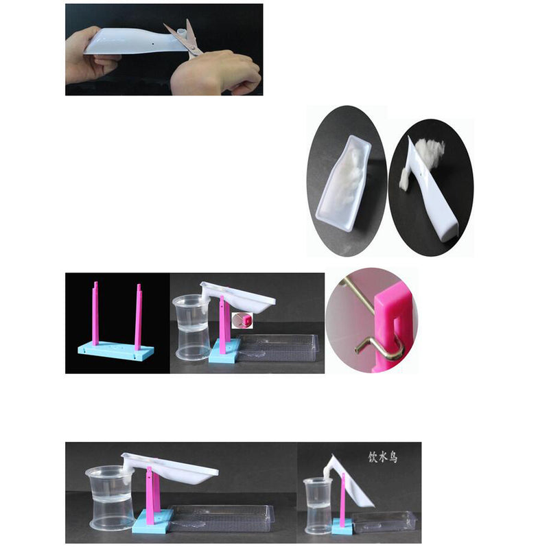 1 Set DIY Assembled Science Drinking Bird Physical Experiment Model Toy -Learning Perpetual Motion Machine Works