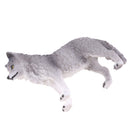 Lifelike Cute Nature Wild Animal Model Figurine Action Figures Kids Playset Toy Gray Wolf