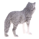 Lifelike Cute Nature Wild Animal Model Figurine Action Figures Kids Playset Toy Gray Wolf