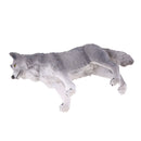 Lifelike Nature Wild Animal Model Figurine Action Figures Kids Playset Toy Gray Wolf