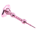 New Alloy Oriental Pearl Tower Figurines Statue Building Model Desktop Ornament Souvenir Rose Red 18CM