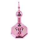 New Alloy Oriental Pearl Tower Figurines Statue Building Model Desktop Ornament Souvenir Rose Red 18CM