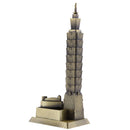Bronze Taipei 101 Tower Building Architecture Model of Taiwan Desktop Ornament Travel Souvenir Gift
