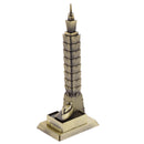 Bronze Taipei 101 Tower Building Architecture Model of Taiwan Desktop Ornament Travel Souvenir Gift