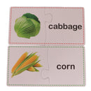 30 Sets Vegetables Cognitive Card Puzzles Self-Correcting Jigsaw Baby Learning Funny Toy Games