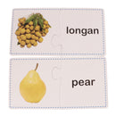 30 Sets Cognitive Card Puzzles Match Fruits Jigsaws Kids Early Educational Preschool Brain Training Toys