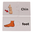 30 Sets Cognitive Card Puzzles Match Organ Jigsaws Kids Early Educational Preschool Toys