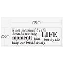 70x50cm PVC 3D Wall Stickers Quote Life Art Murals Decals Home Bedroom Living Room Wall Art Decor Reusable Removable Sticker