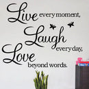 70x50cm PVC 3D Wall Stickers Quote Live Art Murals Decals Home Bedroom Living Room Wall Art Decor Reusable Removable Sticker