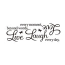 70x50cm PVC 3D Wall Stickers Quote Live Art Murals Decals Home Bedroom Living Room Wall Art Decor Reusable Removable Sticker