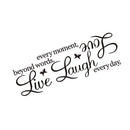 70x50cm PVC 3D Wall Stickers Quote Live Art Murals Decals Home Bedroom Living Room Wall Art Decor Reusable Removable Sticker