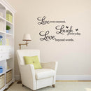 70x50cm PVC 3D Wall Stickers Quote Live Art Murals Decals Home Bedroom Living Room Wall Art Decor Reusable Removable Sticker