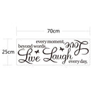 70x50cm PVC 3D Wall Stickers Quote Live Art Murals Decals Home Bedroom Living Room Wall Art Decor Reusable Removable Sticker