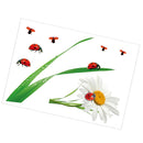 Cute 3D Ladybug Wall Sticker Art Mural Decal FOR Living Room Kitchen Desk Background 70x50cm Cow Head Ornaments