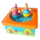 Wooden Wind-up Clockwork Clown Dancing Music Box Toy Birthday Gift Desktop Ornament -Swan Lake