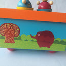 Wooden Wind-up Clockwork Clown Dancing Music Box Toy Birthday Gift Desktop Ornament -Swan Lake