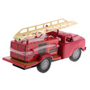 Tin Die-cast Ladder Truck Inertia Friction Vehicle Model for Kids Toy Gift