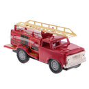 Tin Die-cast Ladder Truck Inertia Friction Vehicle Model for Kids Toy Gift