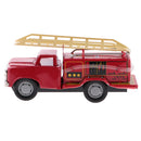 Tin Die-cast Ladder Truck Inertia Friction Vehicle Model for Kids Toy Gift