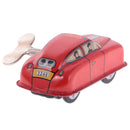 Red Classic Fire Car Tin Toy Collectible Clockwork Wind Up Toys for Kids