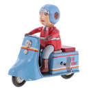 Classic Scooter Motorbike Rider Tin Toy Collectible Clockwork Wind Up Toys