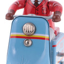 Classic Scooter Motorbike Rider Tin Toy Collectible Clockwork Wind Up Toys