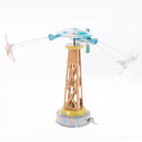 Vintage Wind Up Spining Plane Tower Clockwork Classic Tin Toy Party Favor