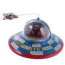 Classic Space Ship Satellite Collectible Clockwork Wind Up Tin Toy for Kids