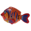 Classic Tin Toy Collectible Happy Fish Clockwork Wind Up Toys for Kid/Child